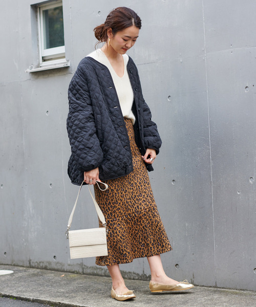 DouDou（ドゥドゥ）の「レオパードマーメイドスカート（スカート・レディース・ブラウン/グレー・FREE）」の7枚目の写真