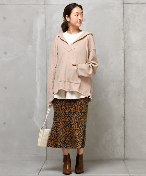 DouDou（ドゥドゥ）の「レオパードマーメイドスカート（スカート・レディース・ブラウン/グレー・FREE）」の9枚目の写真