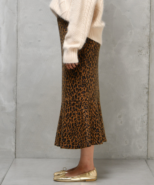 DouDou（ドゥドゥ）の「レオパードマーメイドスカート（スカート・レディース・ブラウン/グレー・FREE）」の8枚目の写真