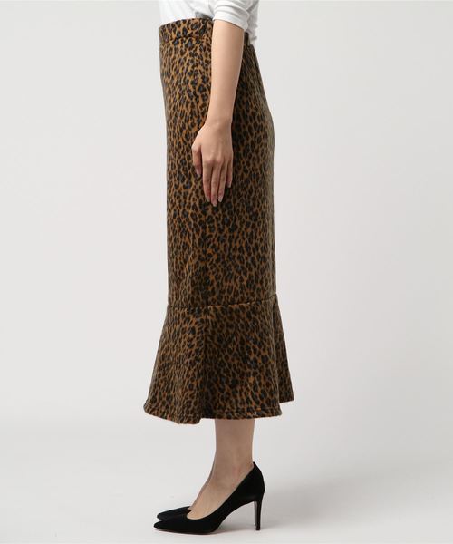 DouDou（ドゥドゥ）の「レオパードマーメイドスカート（スカート・レディース・ブラウン/グレー・FREE）」の4枚目の写真