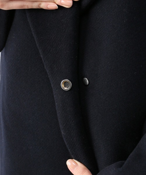 JOINT WORKS(ジョイントワークス)の「ダブルモッサBIGカラーコート◆(チェスターコート・レディース・ネイビー/カーキ・FREE)」の9枚目の写真