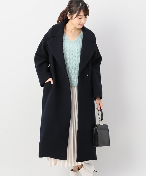 JOINT WORKS(ジョイントワークス)の「ダブルモッサBIGカラーコート◆(チェスターコート・レディース・ネイビー/カーキ・FREE)」の20枚目の写真