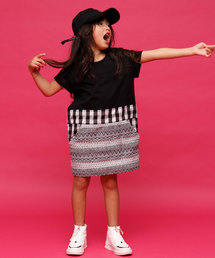 AVIE（アビィ）の「【AVIE KIDS】ミクスチャーワンピース（ワンピース）」