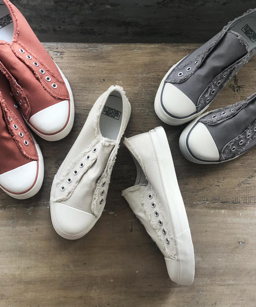 coen（コーエン）の「【ムック本掲載・3/1ヒルナンデス！放映】キャンバススリッポン（スニーカー）（スニーカー・レディース・ネイビー/ホワイト/ライラック/ベージュ/ブラック/グレー/オレンジ/ナチュラル/ブラウン・X-SMALL/X-LARGE/SMALL/MEDIUM/LARGE）」の6枚目の写真