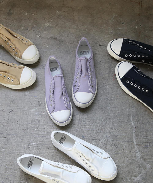 coen（コーエン）の「【ムック本掲載・3/1ヒルナンデス！放映】キャンバススリッポン（スニーカー）（スニーカー・レディース・ネイビー/ホワイト/ライラック/ベージュ/ブラック/グレー/オレンジ/ナチュラル/ブラウン・X-SMALL/X-LARGE/SMALL/MEDIUM/LARGE）」の8枚目の写真