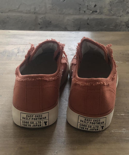 coen（コーエン）の「【ムック本掲載・3/1ヒルナンデス！放映】キャンバススリッポン（スニーカー）（スニーカー・レディース・ネイビー/ホワイト/ライラック/ベージュ/ブラック/グレー/オレンジ/ナチュラル/ブラウン・X-SMALL/X-LARGE/SMALL/MEDIUM/LARGE）」の19枚目の写真