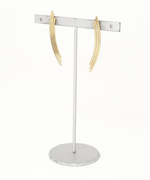 RiNc （リンク）の「【 illegal  wonderland 】 3カーブ ピアス（ピアス（両耳用）・レディース・ゴールド・FREE）」の2枚目の写真