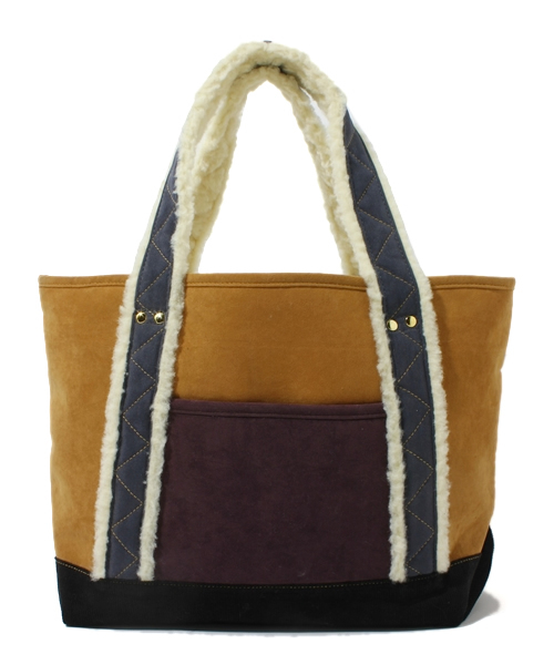 Khaju（カージュ）の「casselini:フェイクムートンバッグ（トートバッグ・レディース・キャメル/ブラウン・ONE SIZE）」の4枚目の写真
