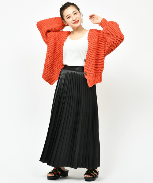 CIAOPANIC(チャオパニック)の「ハンドニットケーブルカーディガン(カーディガン/ボレロ・レディース・アイボリー/ミント/オレンジ・FREE)」の16枚目の写真