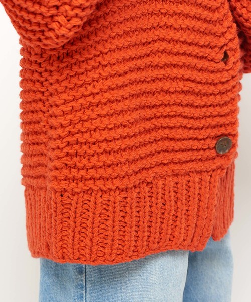 CIAOPANIC(チャオパニック)の「ハンドニットケーブルカーディガン(カーディガン/ボレロ・レディース・アイボリー/ミント/オレンジ・FREE)」の4枚目の写真