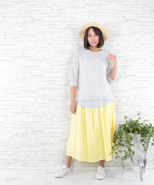 sabstreet my standard(サブストリートマイスタンダード)の「透かし編みアンサンブル【大きいサイズ対応】【9号(M)~19号(5L)】(アンサンブル・レディース・ライトグレー/ネイビー/グリーン・19号/15号/9号)」の16枚目の写真