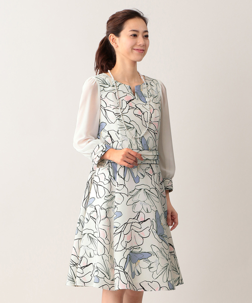 To ワンピース Chic トゥー ラインフラワープリントドレス ワンピース Be セール Chic トゥー Be ビー シック のファッション