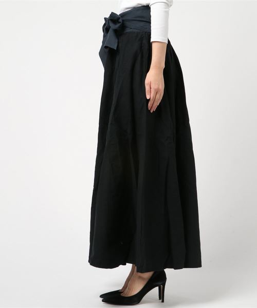 チャイハネ（チャイハネ）の「【チャイハネ】カラーリボンスカート（スカート・レディース・カーキ/オレンジ/ブラック・FREE）」の4枚目の写真