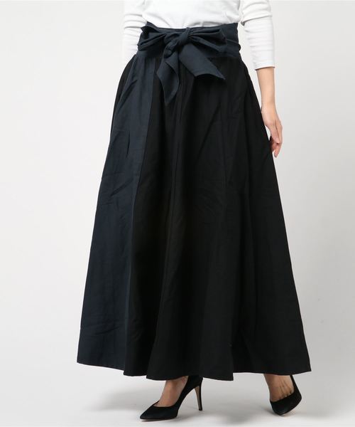 チャイハネ（チャイハネ）の「【チャイハネ】カラーリボンスカート（スカート・レディース・カーキ/オレンジ/ブラック・FREE）」の8枚目の写真