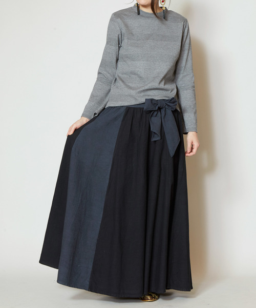 チャイハネ（チャイハネ）の「【チャイハネ】カラーリボンスカート（スカート・レディース・カーキ/オレンジ/ブラック・FREE）」の6枚目の写真