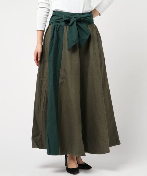 チャイハネ（チャイハネ）の「【チャイハネ】カラーリボンスカート（スカート・レディース・カーキ/オレンジ/ブラック・FREE）」の11枚目の写真