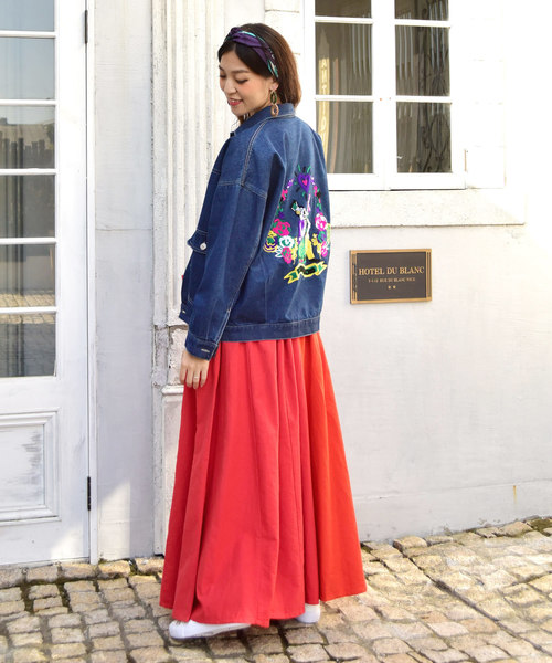 チャイハネ（チャイハネ）の「【チャイハネ】カラーリボンスカート（スカート・レディース・カーキ/オレンジ/ブラック・FREE）」の16枚目の写真