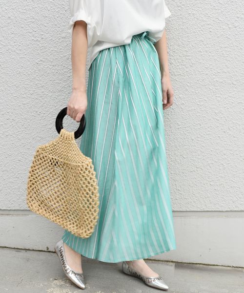 全サイト最安価 セール コットンシルクストライプスカート スカート Ships シップス のファッション 定期買付 Www Argranada Com