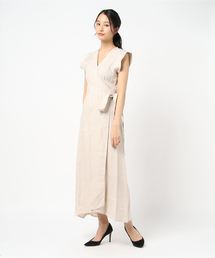 クラシックリネン ラップドレス