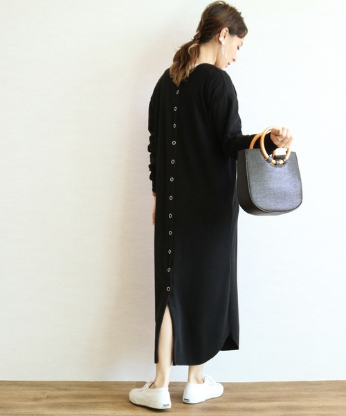 reca(レカ)の「3way ボタンロングワンピース(ワンピース・レディース・オフホワイト/ブラック/グレー/ブラウン・FREE)」の21枚目の写真