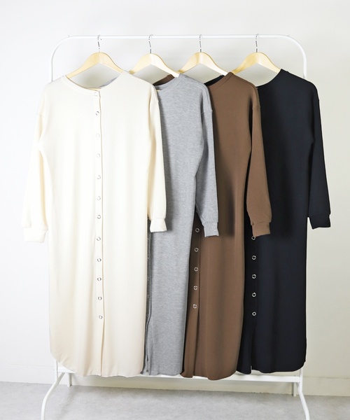 reca(レカ)の「3way ボタンロングワンピース(ワンピース・レディース・オフホワイト/ブラック/グレー/ブラウン・FREE)」の14枚目の写真