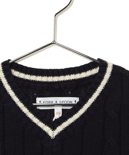 URBAN RESEARCH DOORS KIDS（アーバン リサーチ ドアーズ キッズ　）の「FORK&SPOON エミリコットーニチルデンニット（ニット/セーター・キッズ・チャコール/ネイビー・105/120/90）」の5枚目の写真