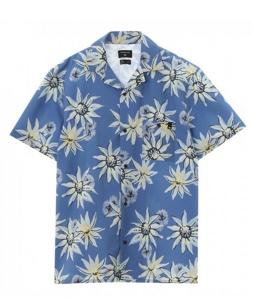 Quiksilver（クイックシルバー）の「RAPID DEVILS TEA SHI/クイックシルバー シャツ 半袖 開襟 オープンカラー ストレッチ（シャツ/ブラウス・メンズ・ブルー/ブラック/ベージュ・LARGE/MEDIUM/SMALL/X-LARGE）」の3枚目の写真