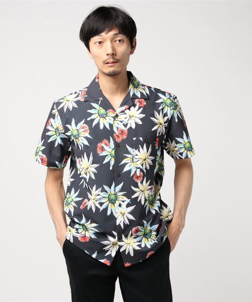 Quiksilver（クイックシルバー）の「RAPID DEVILS TEA SHI/クイックシルバー シャツ 半袖 開襟 オープンカラー ストレッチ（シャツ/ブラウス・メンズ・ブルー/ブラック/ベージュ・LARGE/MEDIUM/SMALL/X-LARGE）」の10枚目の写真