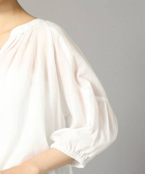 LOWRYS FARM（ローリーズファーム）の「ヨウリュウチュニックブラウス　841007（シャツ/ブラウス・レディース・ブラック/ベージュ/パープル/オフホワイト・FREE）」の8枚目の写真