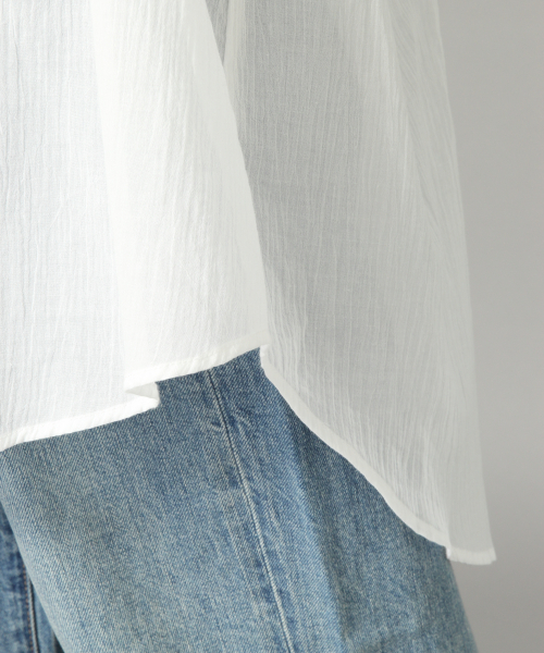 LOWRYS FARM（ローリーズファーム）の「ヨウリュウチュニックブラウス　841007（シャツ/ブラウス・レディース・ブラック/ベージュ/パープル/オフホワイト・FREE）」の10枚目の写真