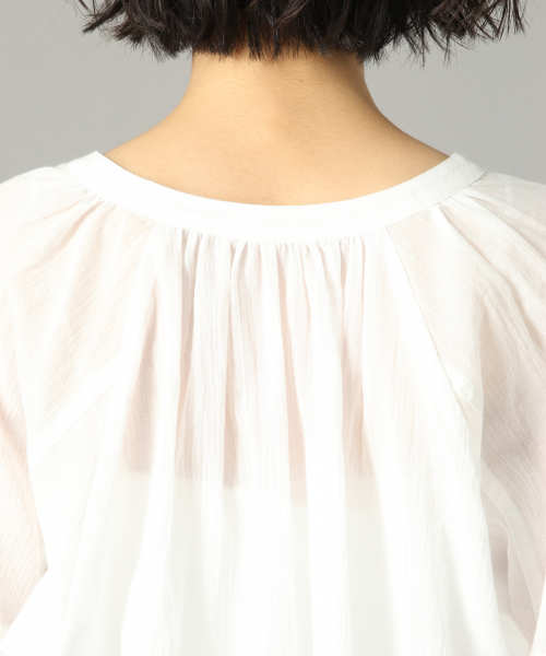 LOWRYS FARM（ローリーズファーム）の「ヨウリュウチュニックブラウス　841007（シャツ/ブラウス・レディース・ブラック/ベージュ/パープル/オフホワイト・FREE）」の11枚目の写真