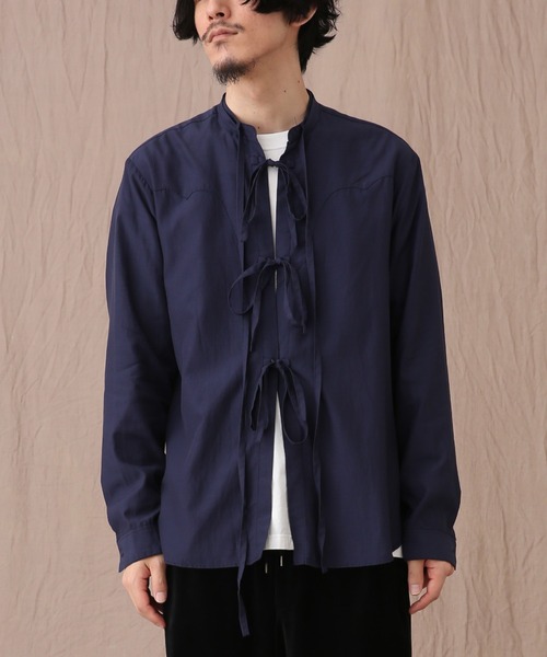 Iroquois(イロコイ)の「RY/C LAWN SH(シャツ/ブラウス)」|ネイビー