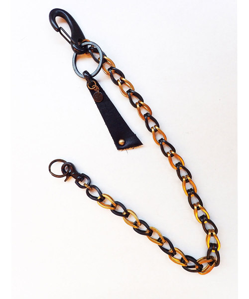 GARA(ガラ)の「GARA:BRAID WALLETCHAIN(ウォレットチェーン・メンズ・ブラック×ゴールド・ONE SIZE)」の4枚目の写真
