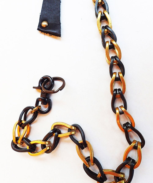 GARA(ガラ)の「GARA:BRAID WALLETCHAIN(ウォレットチェーン・メンズ・ブラック×ゴールド・ONE SIZE)」の5枚目の写真