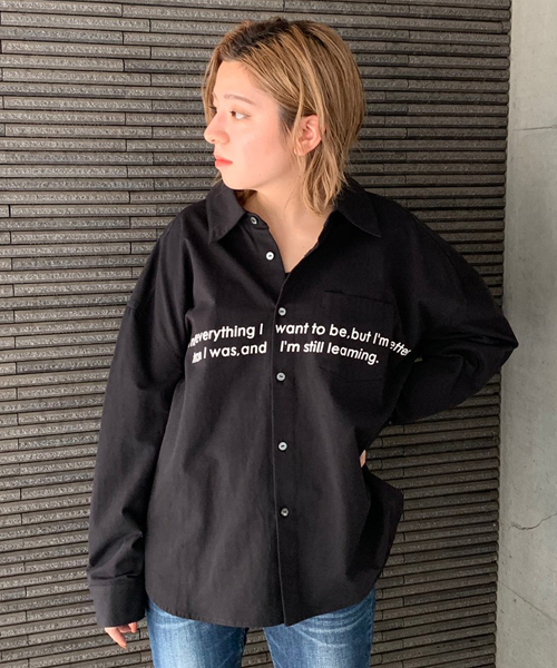 ENVYM（アンビー）の「ＢＩＧシルエットＳＨ（シャツ/ブラウス・レディース・ホワイト/ブラック・FREE）」の8枚目の写真