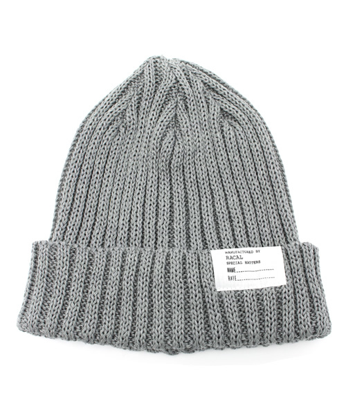 NANO universe(ナノユニバース)の「RACAL(ラカル)/2×2 麻混リブニットCAP(ニットキャップ/ビーニー・メンズ・ベージュ/ネイビー/ワイン/イエロー/グレー/ブラック・FREE)」の3枚目の写真