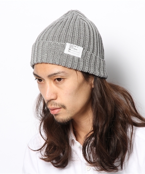 NANO universe(ナノユニバース)の「RACAL(ラカル)/2×2 麻混リブニットCAP(ニットキャップ/ビーニー・メンズ・ベージュ/ネイビー/ワイン/イエロー/グレー/ブラック・FREE)」の11枚目の写真
