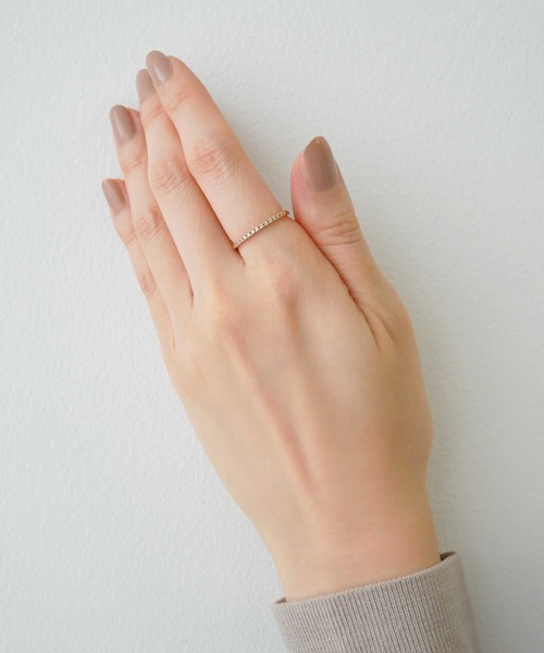 VENDOME AOYAMA（ヴァンドーム青山）の「K10ゴールド ダイヤモンドハーフエタニティリング（リング・レディース・ピンクゴールド/イエローゴールド・#13/#7/#9/#11）」の4枚目の写真