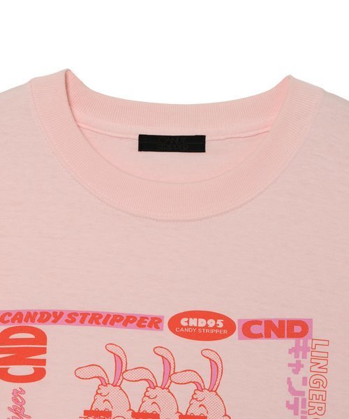 Candy Stripper(キャンディストリッパー)の「CND & BUNNYS L/S Tシャツ(Tシャツ/カットソー・レディース・グレー/オフホワイト/ピンク・2)」の13枚目の写真