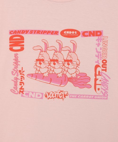 Candy Stripper(キャンディストリッパー)の「CND & BUNNYS L/S Tシャツ(Tシャツ/カットソー・レディース・グレー/オフホワイト/ピンク・2)」の17枚目の写真