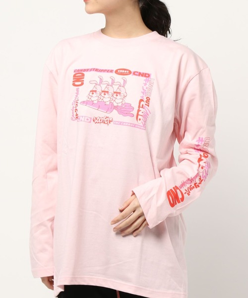 Candy Stripper(キャンディストリッパー)の「CND & BUNNYS L/S Tシャツ(Tシャツ/カットソー・レディース・グレー/オフホワイト/ピンク・2)」の21枚目の写真