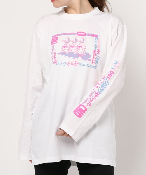 Candy Stripper(キャンディストリッパー)の「CND & BUNNYS L/S Tシャツ(Tシャツ/カットソー・レディース・グレー/オフホワイト/ピンク・2)」の22枚目の写真