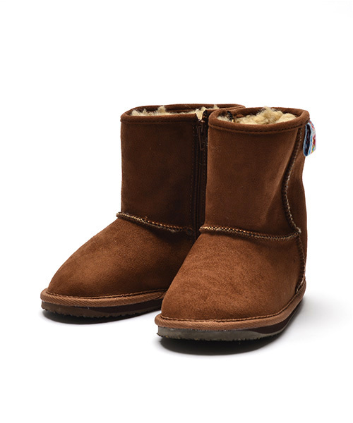 こども ビームス（コドモビームス）の「□PONY GO ROUND×こども ビームス / 14 別注 ムートンタイプ ブーツ (13～18㎝)（ブーツ・キッズ・ブラック/ブラウン/グレイッシュベージュ・13cm/14cm/16cm/17cm/15cm/18cm）」の2枚目の写真