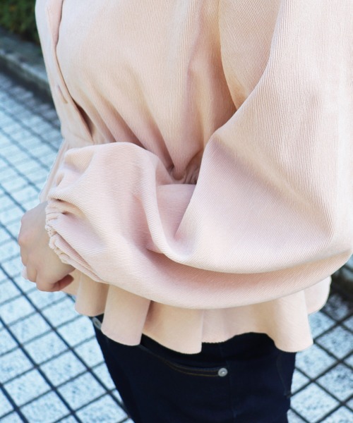 PairPair(ペアペア)の「開襟サイドリボンフリルブラウス(シャツ/ブラウス・レディース・ライトグリーン/スモークピンク/ライトベージュ・FREE)」の21枚目の写真