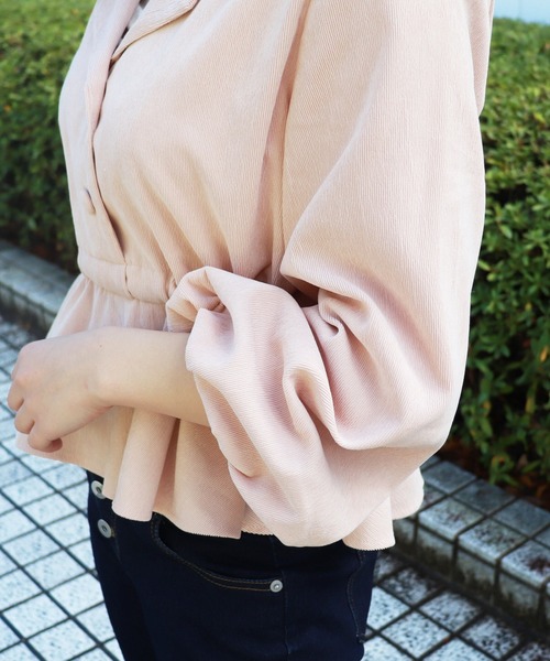 PairPair(ペアペア)の「開襟サイドリボンフリルブラウス(シャツ/ブラウス・レディース・ライトグリーン/スモークピンク/ライトベージュ・FREE)」の22枚目の写真