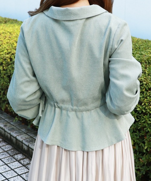 PairPair(ペアペア)の「開襟サイドリボンフリルブラウス(シャツ/ブラウス・レディース・ライトグリーン/スモークピンク/ライトベージュ・FREE)」の14枚目の写真