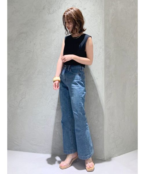 Ungrid（アングリッド）の「オーガニックコットンタンクトップ（タンクトップ・レディース・ブラック/パープル/モカ/オフホワイト・FREE）」の5枚目の写真