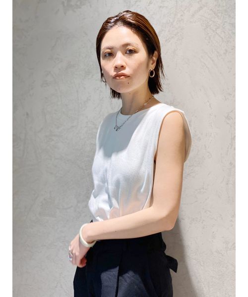 Ungrid（アングリッド）の「オーガニックコットンタンクトップ（タンクトップ・レディース・ブラック/パープル/モカ/オフホワイト・FREE）」の13枚目の写真