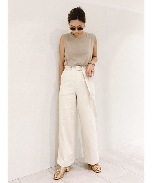 Ungrid（アングリッド）の「オーガニックコットンタンクトップ（タンクトップ・レディース・ブラック/パープル/モカ/オフホワイト・FREE）」の11枚目の写真