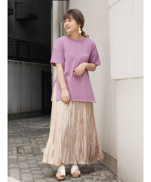Ungrid（アングリッド）の「バックエンブロイダリールーズTee（Tシャツ/カットソー・レディース・チャコールグレー/パープル/オフホワイト/カーキ・FREE）」の20枚目の写真